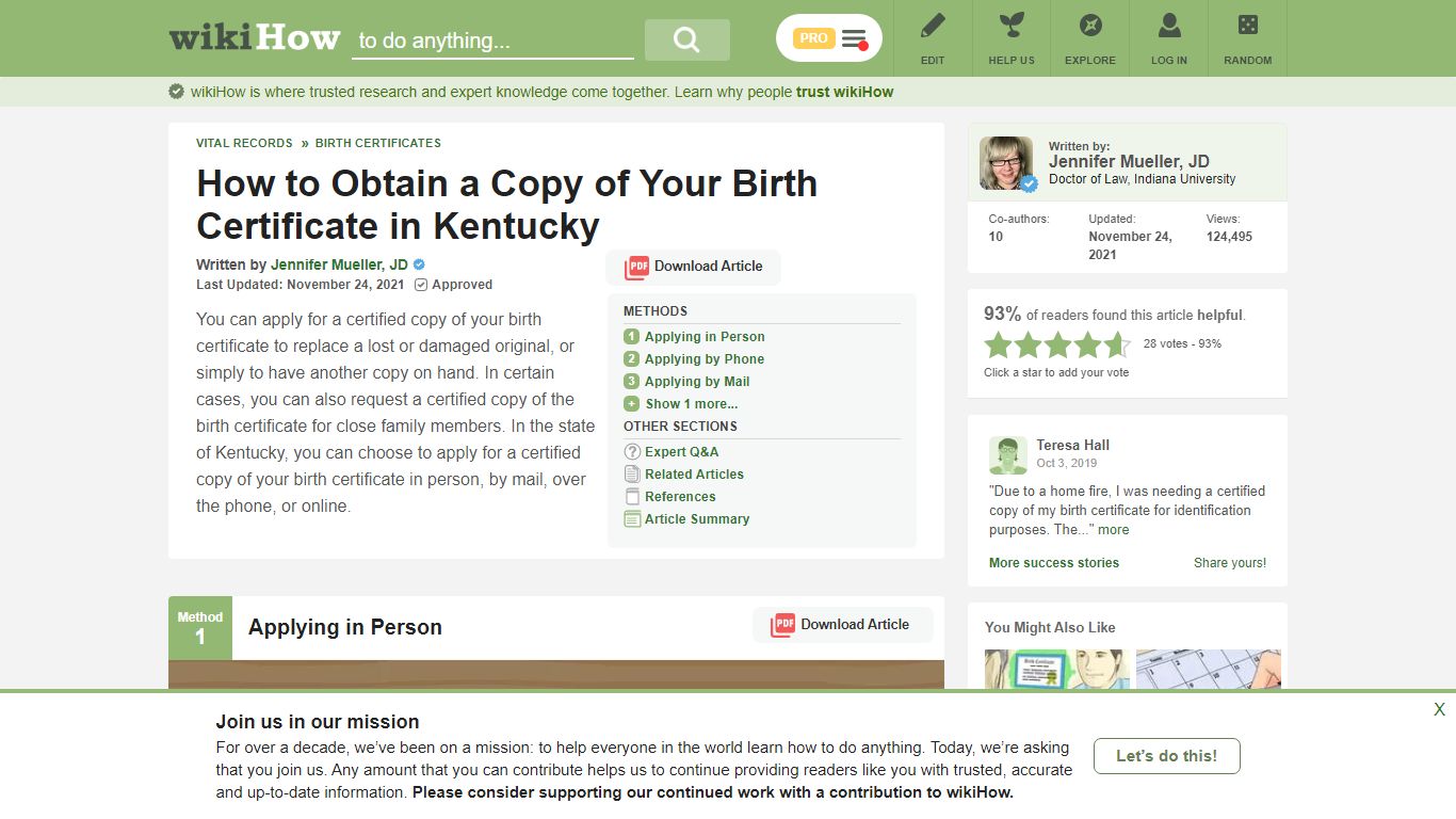 4 Ways to Obtain a Copy of Your Birth Certificate in Kentucky - wikiHow